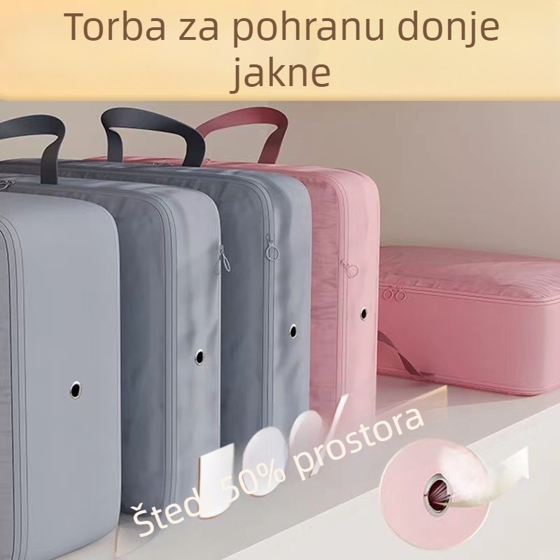 Vakuumska vreća za pohranu jakni od perja, za putovanja, velika veličina