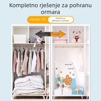 Vakuumske vrećice za kompresiju odjeće, deke i jastuka, višekratne vreće za pohranu za studentski prtljag, 2m