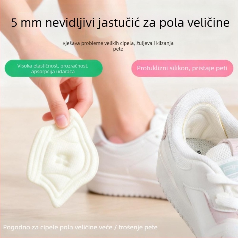 Poluveličinski ulošak protiv klizanja pete za visoke pete i tenisice