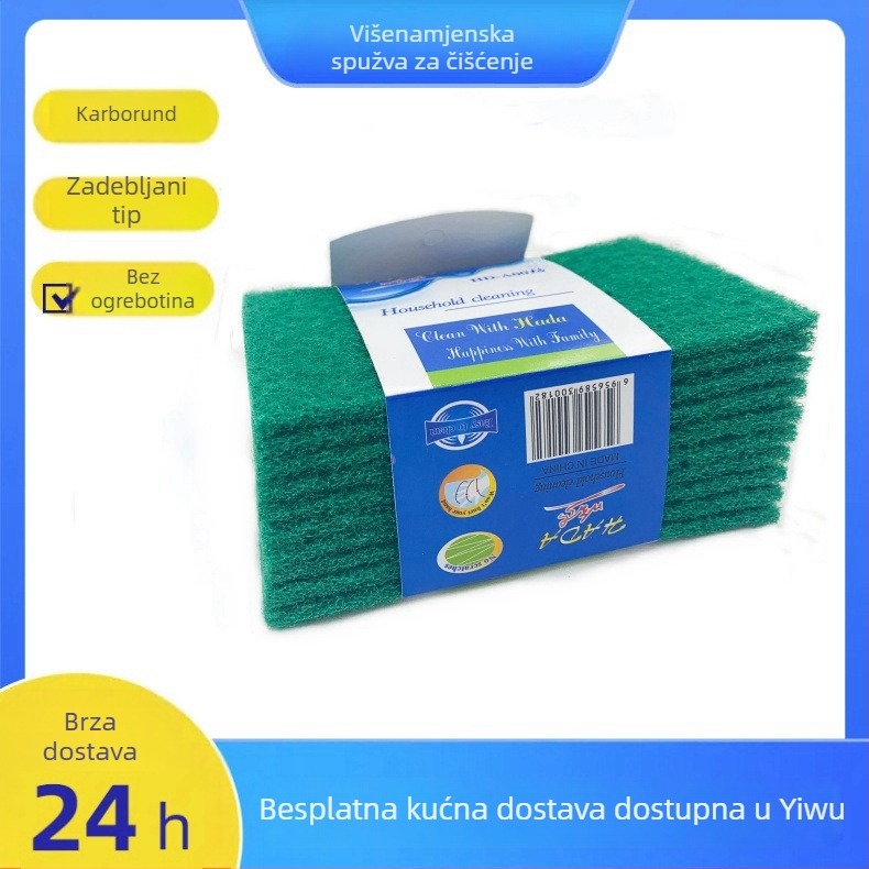 Zeleni kuhinjski set od 10 komada, abrazivne spužve za suđe, debeli krpa za pranje, krpa za čišćenje povrća i krpa za čišćenje posuda
