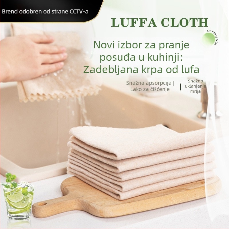Debela lufa krpa za suđe – višenamjenska, upijajuća kuhinjska krpa