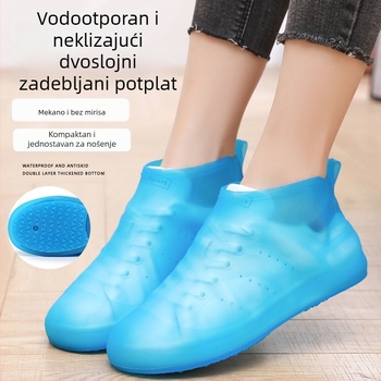 Vodootpornost navlake za cipele za muškarce i žene, vodootporne, otporne na habanje, s dvostrukim dnom, protuklizne, izrađene u jednom komadu, prijenosne, visoko elastične, jednostavne za obuvanje i skidanje.