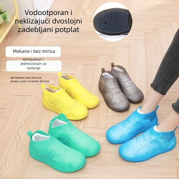 Vodootpornost navlake za cipele za muškarce i žene, vodootporne, otporne na habanje, s dvostrukim dnom, protuklizne, izrađene u jednom komadu, prijenosne, visoko elastične, jednostavne za obuvanje i skidanje.