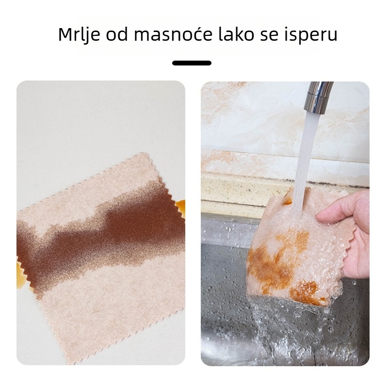 Kućna lufa krpa za čišćenje, debela, uklanja masnoću, lakše pranje posuđa, upijajuća, kuhinjska namjena, vlaknasto čišćenje
