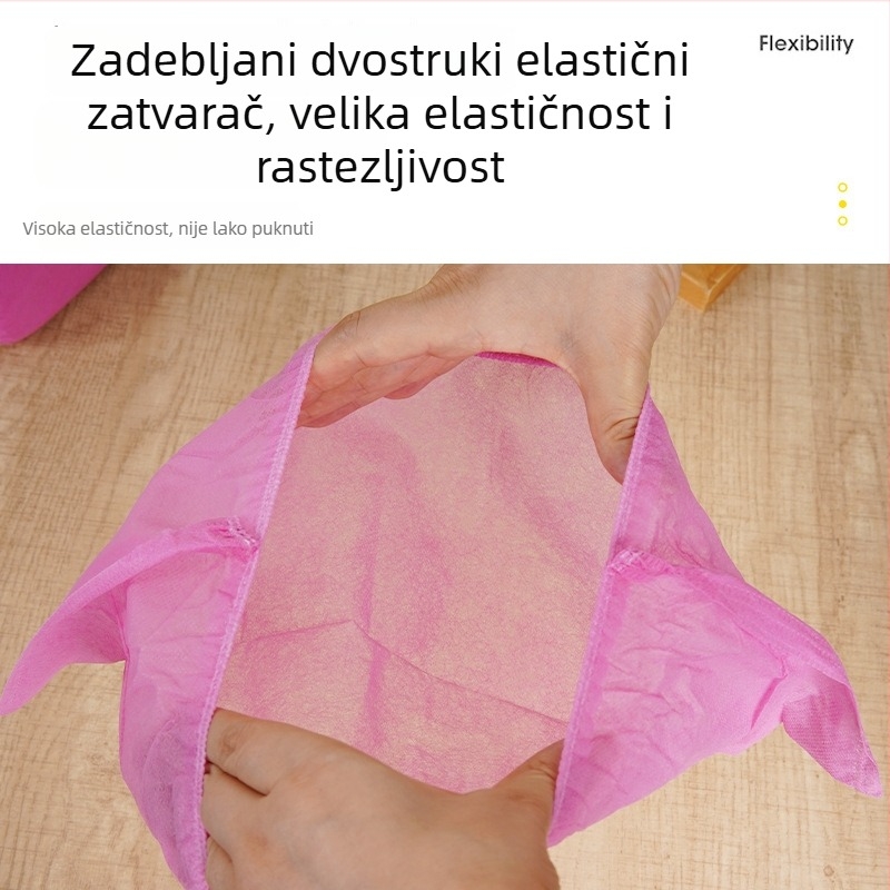 Jednokratne navlake za obuće od netkanog materijala, debele i otporne na habanje, za kućnu upotrebu, vodootporne i protuklizne, s izvlačnim dizajnom za goste