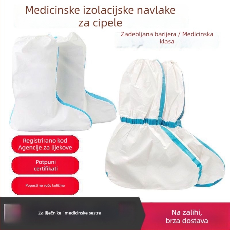 Jednokratne zaštitne navlake za cipele za izolaciju na farmi, plave pruge, visoke, vodootporne, otporne na prljavštinu i prašinu, zaštitne za bojanje.