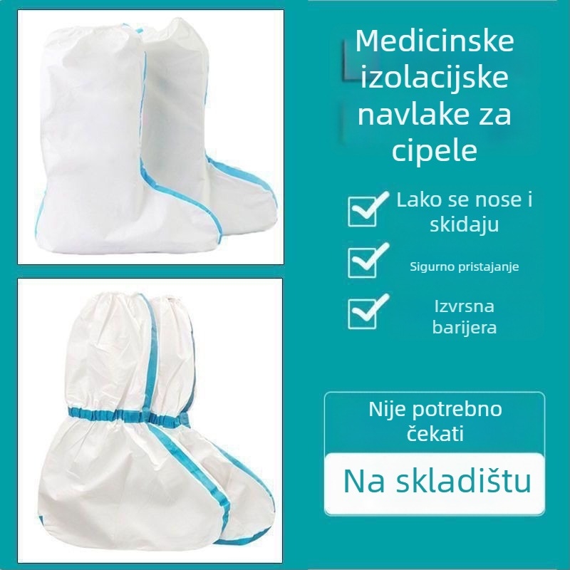 Jednokratne zaštitne navlake za cipele za izolaciju na farmi, plave pruge, visoke, vodootporne, otporne na prljavštinu i prašinu, zaštitne za bojanje.