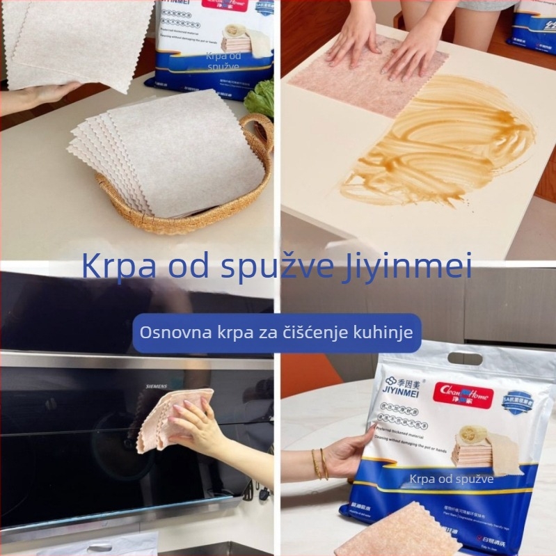 Ji yinmei Debela krpa od loofah za čišćenje, kućna upotreba, velika upijajuća kuhinjska krpa, lako se čisti, bez ispada vlakana, bez masnoće