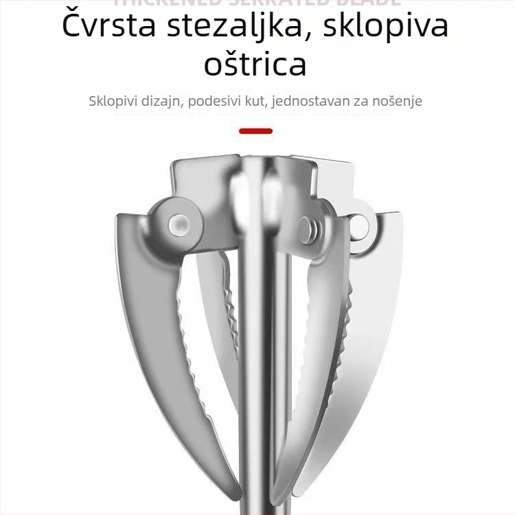 Veliki sklopivi nož za vodnu travu s četiri kandže sidra za ribolov