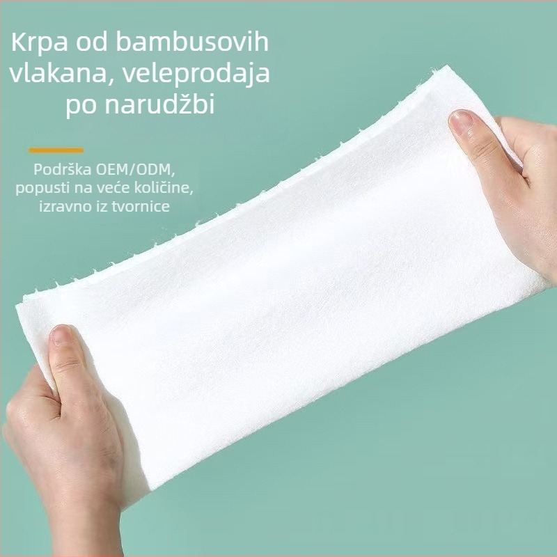 Kućna krpa od bambusovih vlakana, mokra i suha, jednokratna, apsorbira vodu i masnoću