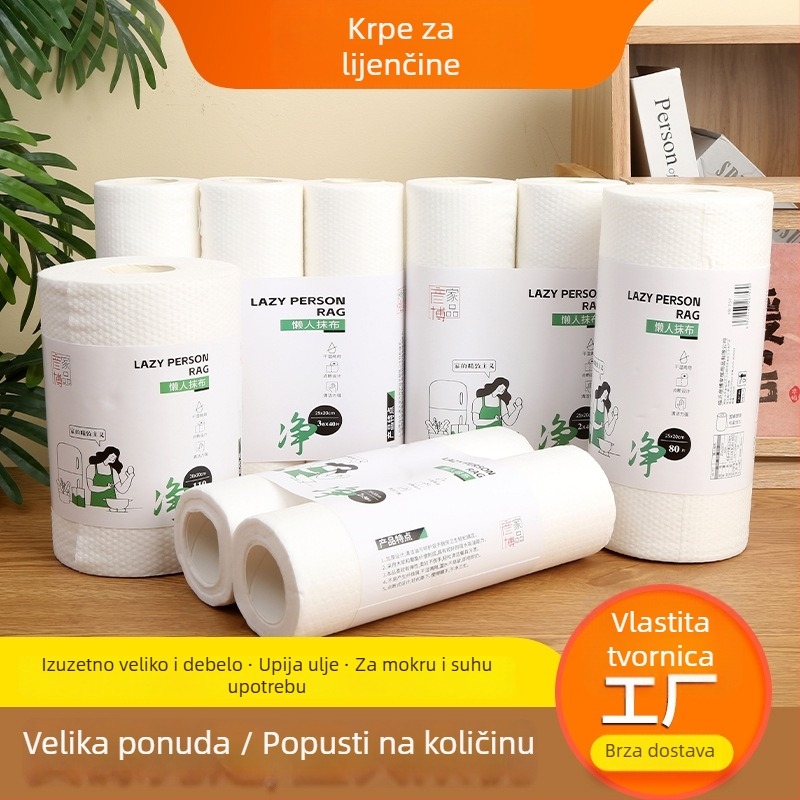 Kuhinjska jednokratna debela krpa, periva krpa za suđe, mokro i suho dvostruka upotreba, otporna na ulje