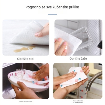 Dvostrana krpa za čišćenje kuhinje, mokro i suho, jednokratna, od netkanog materijala