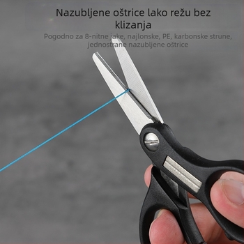 Višenamjerne prijenosne škare za ribolov od nehrđajućeg čelika, snažan rez ribarske linije