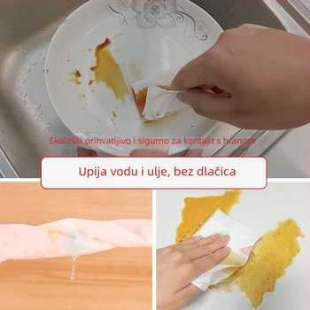 Debela ručnika za čišćenje s dvostrukom namjenom za suho i mokro čišćenje, periva kuhinjska krpa, upija vodu i masnoću, pogodna za kućnu upotrebu i dostavu.