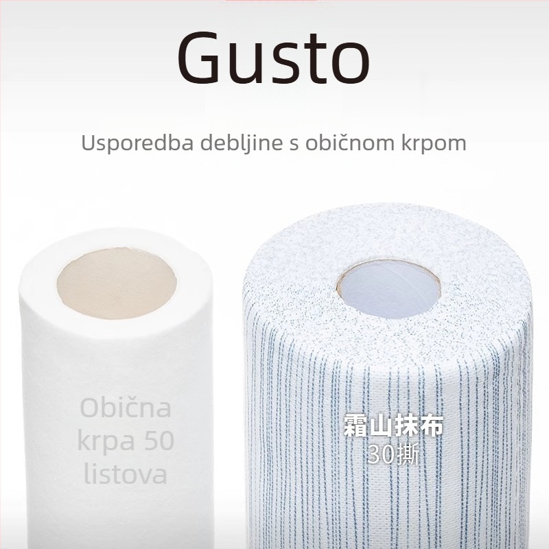 Jednokratna kuhinjska krpa, debela, bez vlakana, upija vodu, mokro i suho korištenje, uklanja masnoću