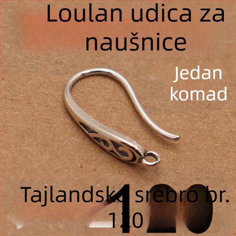 Srebro 925 – naušnice s izrezbarenim uzorkom, retro Loulan stil, ručna izrada, naušnice s resicama