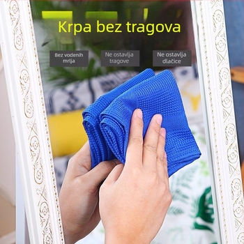 Krpa od mikrovlakana za čišćenje stakla, bez dlačica, upija, brzo se suši, višebojna, bez tragova vode, za prozore i ogledala