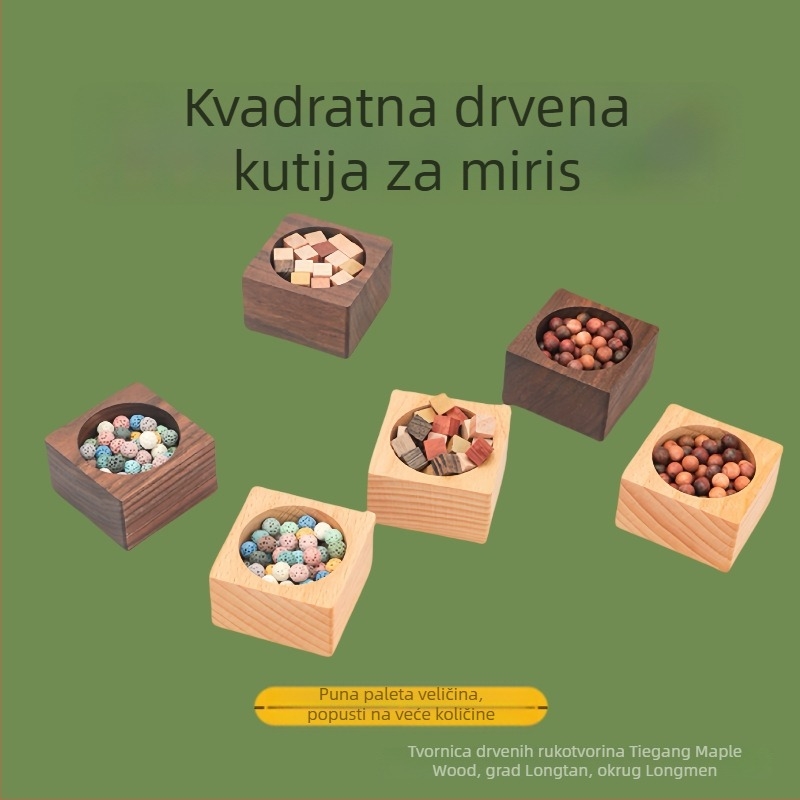 Difuzor esencijalnih ulja od orašastog drveta, moderan minimalistički dizajn, za dom i automobil
