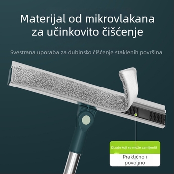 Bao Shijie Produženi aluminijski čistač stakla, dvostrani alat za prozore za visoke fasade