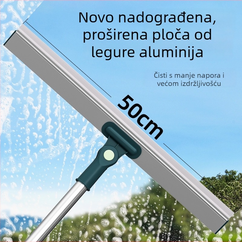 Bao Shijie Produženi aluminijski čistač stakla, dvostrani alat za prozore za visoke fasade