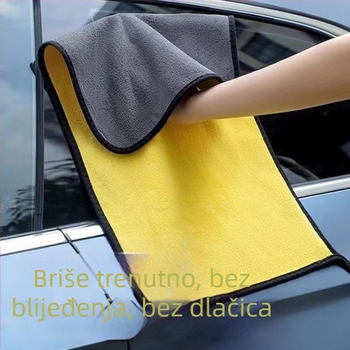 Deblja krpa za čišćenje automobila, izuzetno upijajuća, bez dlačica, bez tragova, za čišćenje stakla i površina.