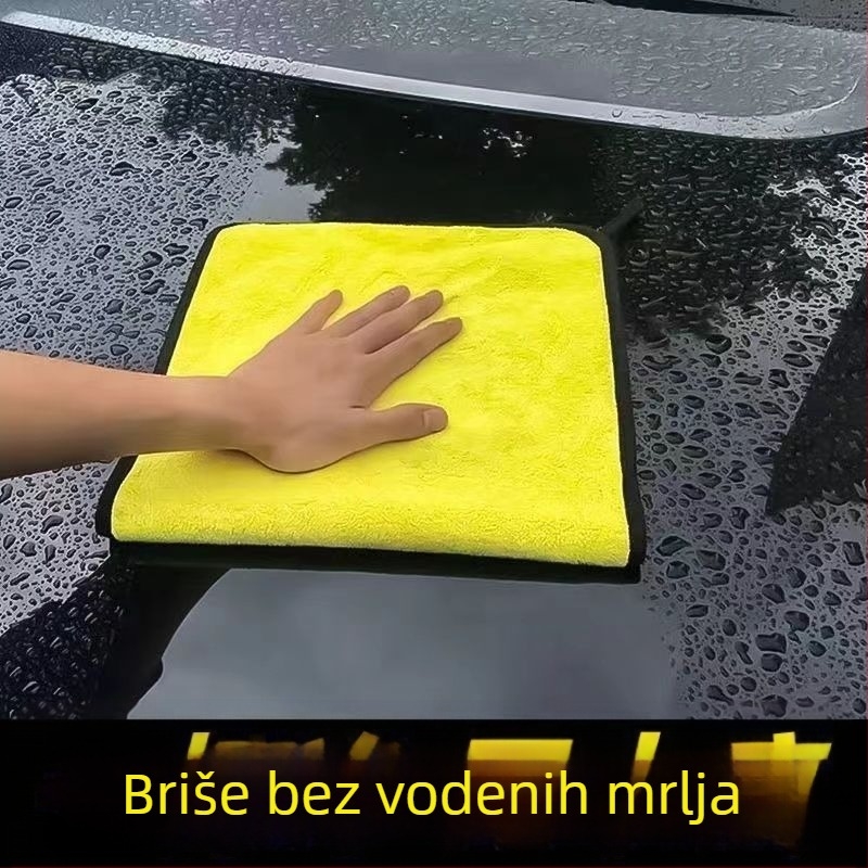 Deblja krpa za čišćenje automobila, izuzetno upijajuća, bez dlačica, bez tragova, za čišćenje stakla i površina.