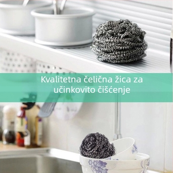 Set od 6 nehrđajućih čeličnih kuglica za pranje posuđa