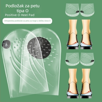 Gel podloška za petu s ljepilom – ortopedijska podloga za korekciju OX tipa noge, unutarnja i vanjska strana, ublažavanje udaraca
