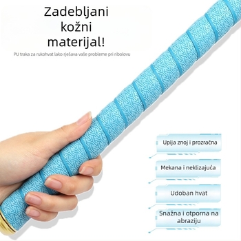 2.0 m omotana drška za štap za ribolov i badminton raketu, trakica za upijanje znoja, navlaka za dršku, protuklizni pojas, otporan na habanje