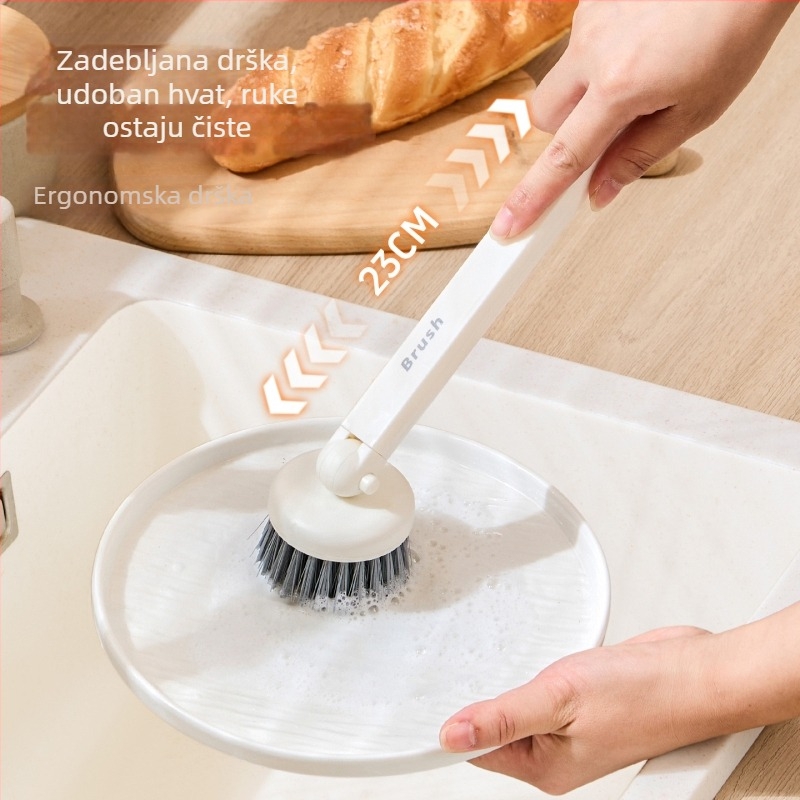 Okretna četka za suđe s dugim držkom za kuhinju