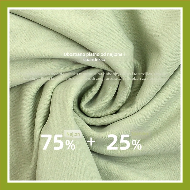 Ženski top za jogu s dugim rukavima, s odvlačenjem vlage, brzo sušenje, uski kroj, 75% najlon, 25% elastan, s podstavkom