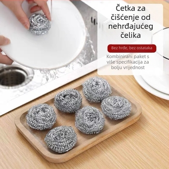 Čelične žičane kuglice za čišćenje kuhinje, otporne na hrđu, 18 komada