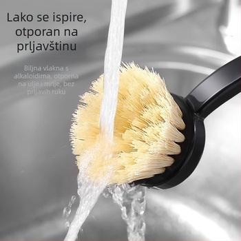 Aisen četka za pranje lonaca s dugim drškom, pogodna za neprijanjajuće posude, vlakna ne ispadaju