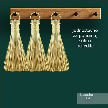 Prirodna ručno izrađena četka od bambusa za čišćenje lonaca i tava, s drškom od bambusa