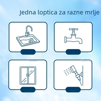 Loptica za čišćenje stola i četka za kupaonicu – ploče, umivaonik, kadu, sanitarije i slavine