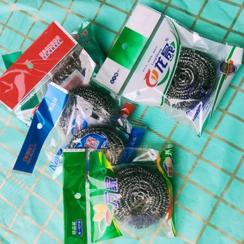 20 g spiralna čelična lopta za čišćenje, pojedinačno pakirana, za kuhinju
