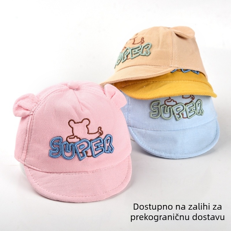 Korejskog stila bebi kapa za proljeće, slatka dječja kapa za sunce, kapa s kupolom i kratkim šiltom