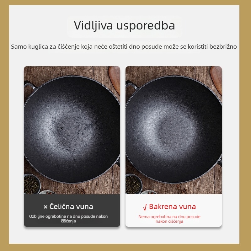 Velika čelična žica kugla za čišćenje, za suđe i lonce, sterilizacija, bez odvajanja