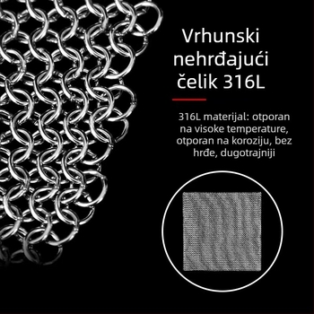 316L nehrđajući čelik – četka za posuđe s metalnom kuglom za kuhinjsko čišćenje