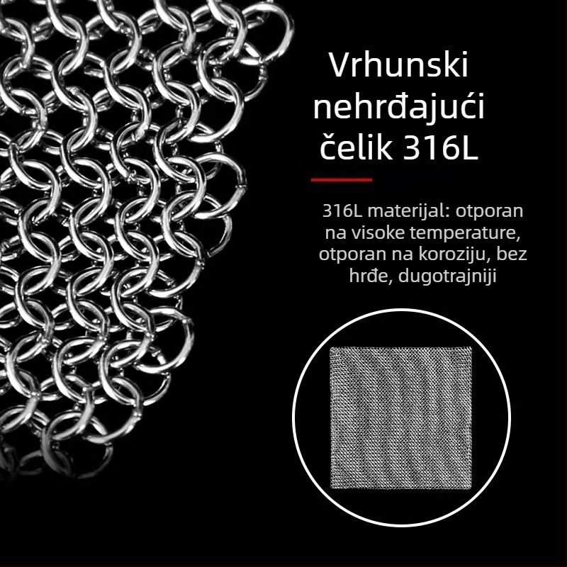 316L nehrđajući čelik – četka za posuđe s metalnom kuglom za kuhinjsko čišćenje