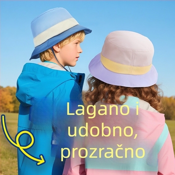 Dječja sunčana kapa s višebojnim dizajnom, bucket kapa za ljeto, prozračna i otporna na vjetar