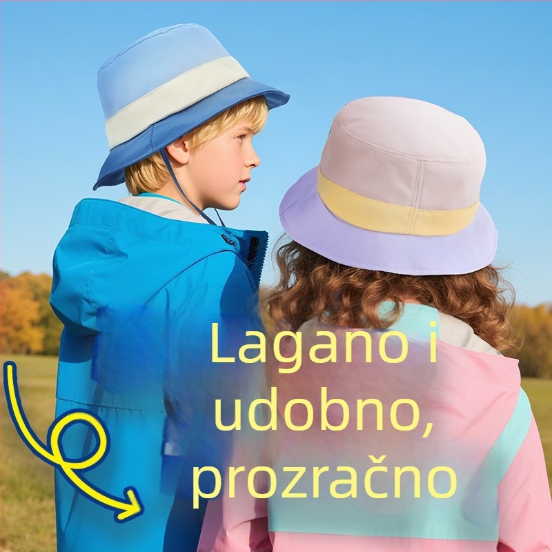 Dječja sunčana kapa s višebojnim dizajnom, bucket kapa za ljeto, prozračna i otporna na vjetar