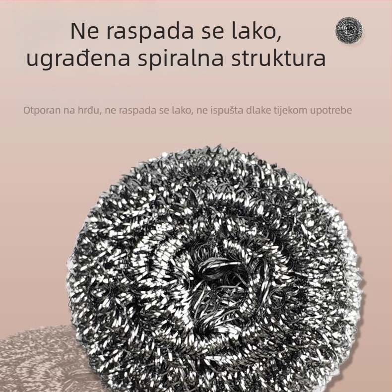 Nehrđajuće čelične kuglice za čišćenje posuđa, 12 kom