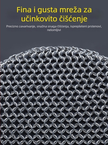Manchen četka za posuđe s dugačkim držalom, kuhinjsko čišćenje, kuglica od nehrđajućeg čelika