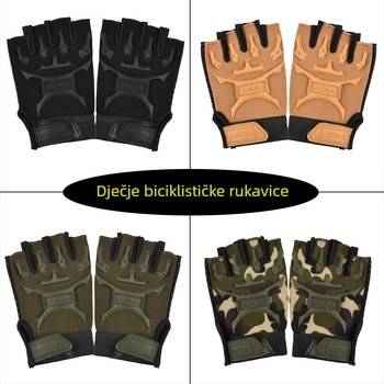 Dječje rukavice za biciklizam, s prstima do pola, prozračne, protuklizne, crtani dizajn, za dječake i djevojčice