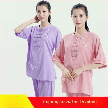 Ljetni ženski tai chi kostim, set za vježbanje Eight-Section Brocade, moderan