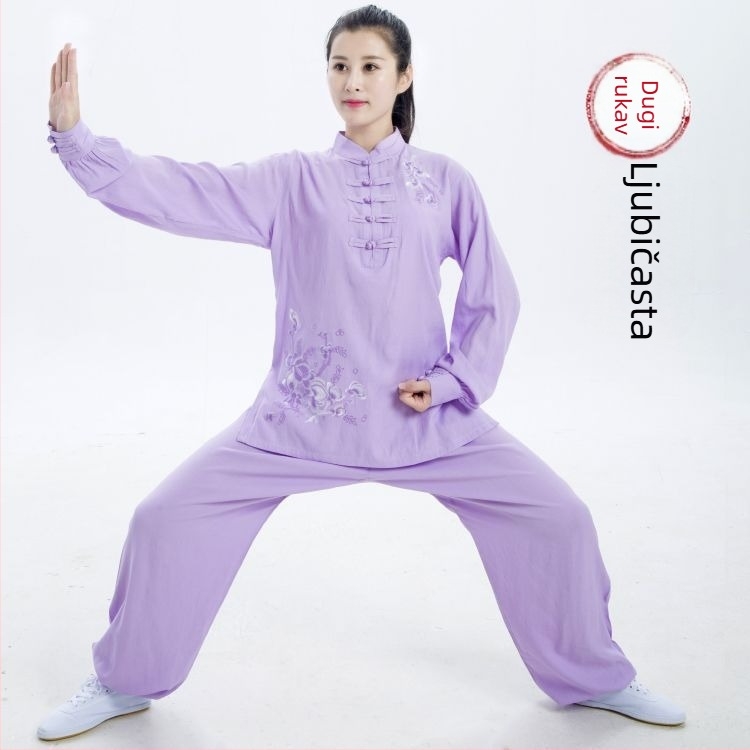 Ljetni ženski tai chi kostim, set za vježbanje Eight-Section Brocade, moderan
