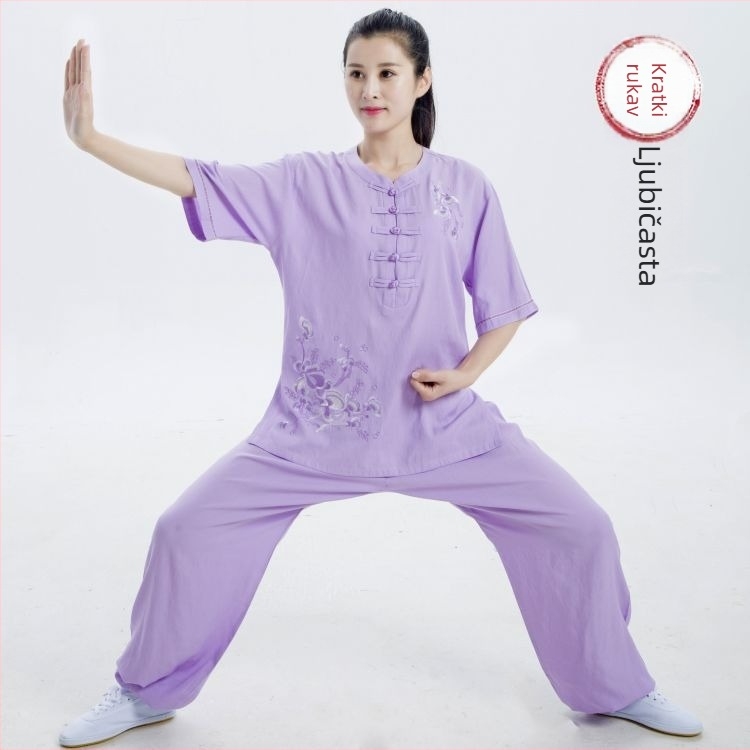 Ljetni ženski tai chi kostim, set za vježbanje Eight-Section Brocade, moderan