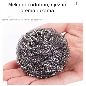 Velika žičana kugla od nehrđajućeg čelika s držačem za pranje posuđa