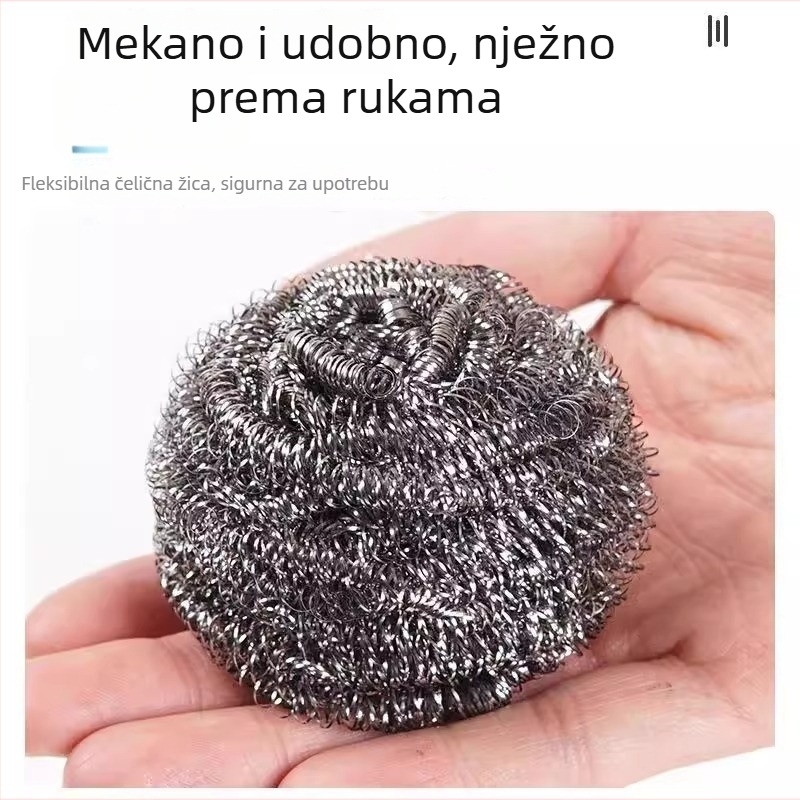 Velika žičana kugla od nehrđajućeg čelika s držačem za pranje posuđa